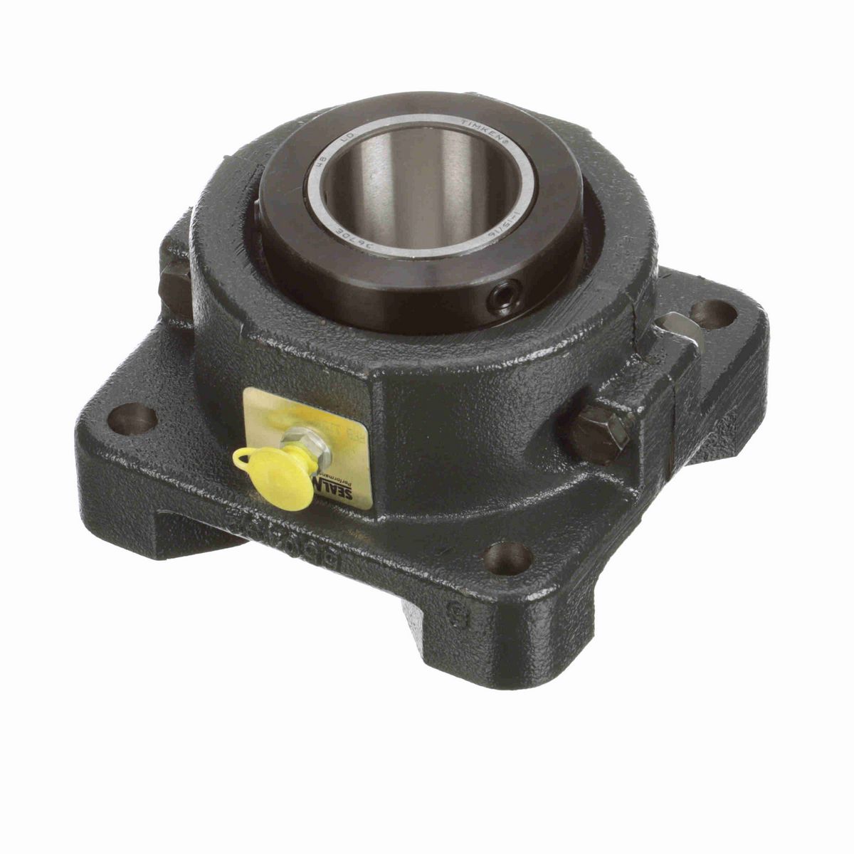 Sealmaster Mounted Cast Iron Four Bolt Flange Tapered Roller - 52100 Bearing Steel - Double Collar Mount Lock - RFB 115C