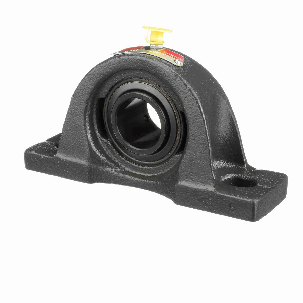 Sealmaster Mounted Cast Iron Two Bolt Pillow Block Ball Bearing - 52100 Bearing Steel, Black Oxided - Setscrew Lock - NP-20R