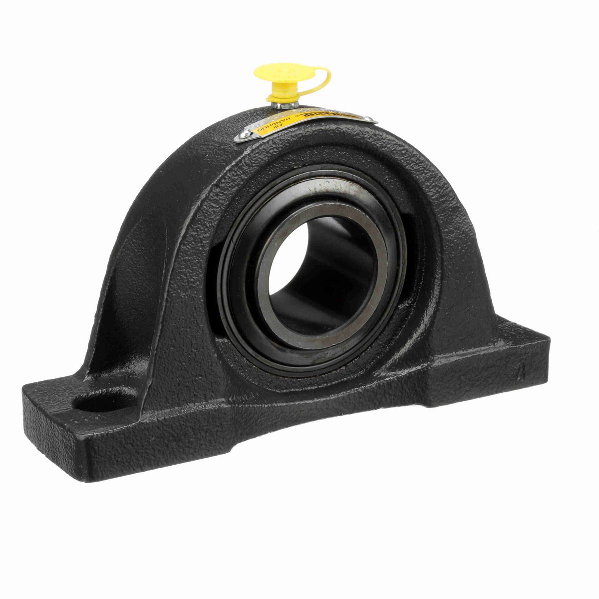 Sealmaster Mounted Cast Iron Two Bolt Pillow Block Ball Bearing - 52100 Bearing Steel, Black Oxided - Setscrew Lock - Air Handling Housing Fit, Noise Tested - NP-23 CXU