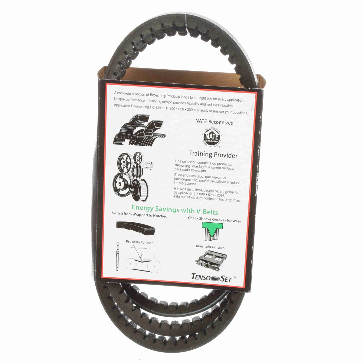 Browning EPDM Notched Belt 98% Efficient - AX68