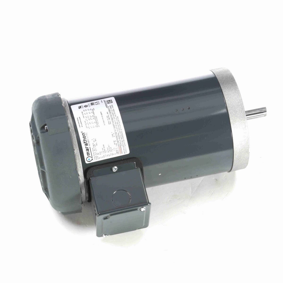 LEESON General Purpose Motor, 1.50 & 1.50 HP, 3 Ph, 60 & 50 Hz, 230/460 & 190/380 V, 1800 & 1500 RPM, 56C Frame, TEFC - G541A