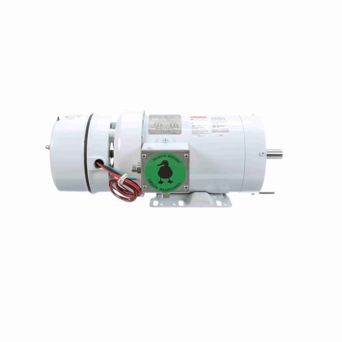 LEESON White Duck™ Brake Motor, 1.50 & 1 HP, 3 Ph, 60 & 50 Hz, 230/460 & 190/380 V, 1800 & 1500 RPM, 145TC Frame, TEFC - 122195.00