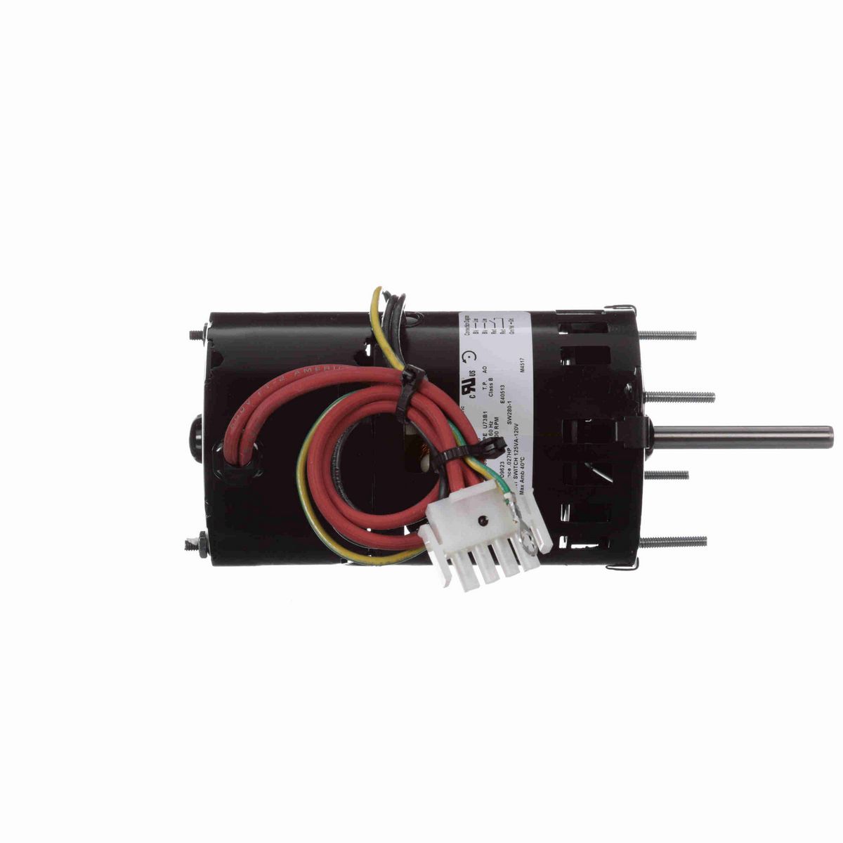 FASCO OEM Replacement Motor, 0.027 HP, 1 Ph, 60 Hz, 115 V, 1500 RPM, 1 Speed, 3.3" Diameter, OAO - D9623