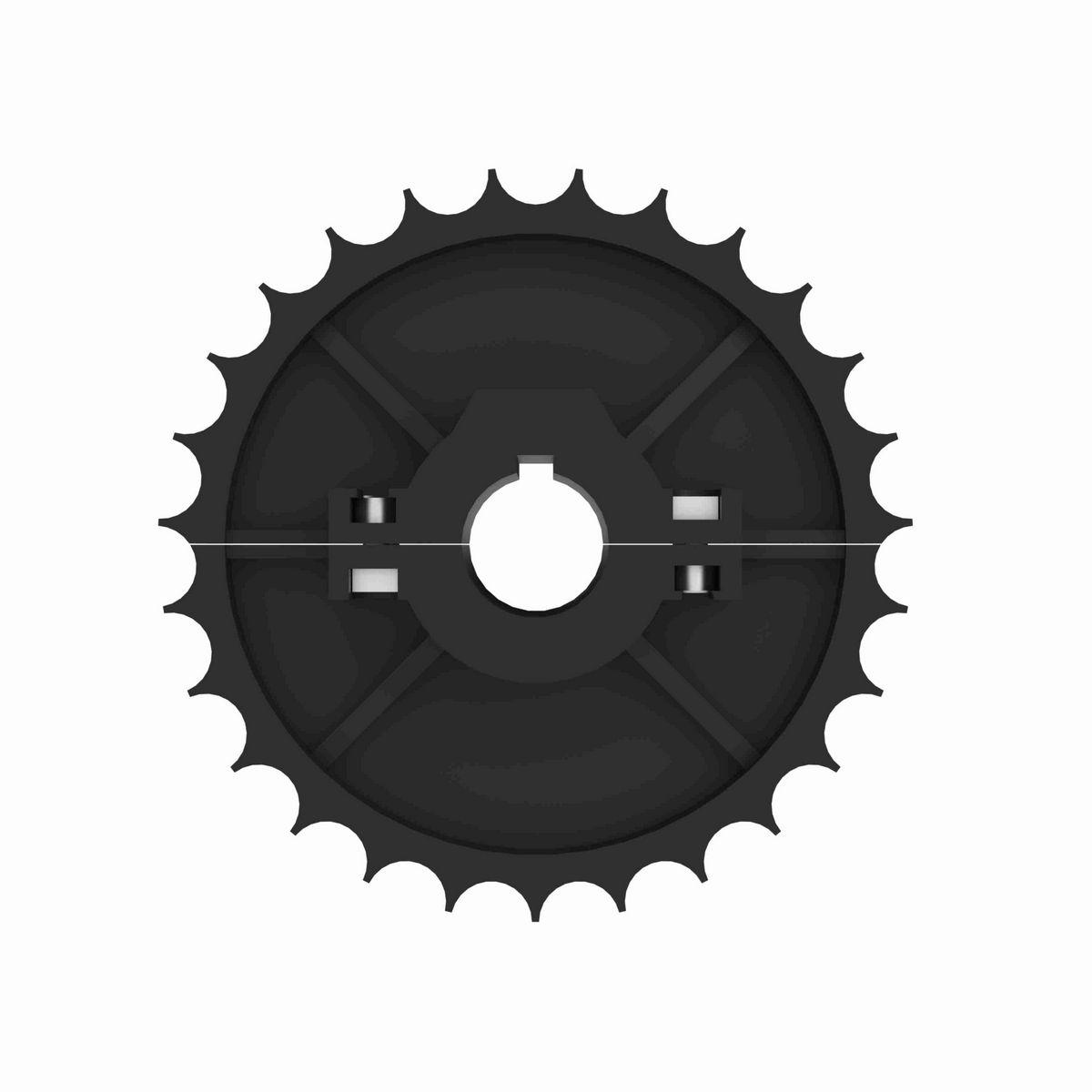 Rexnord 881 Series Split Molded Nylon Sprocket and a 27 Teeth with 1-3/16in Round Shaft-Ready Bore with Keyway & Setscrew - 614-45-2