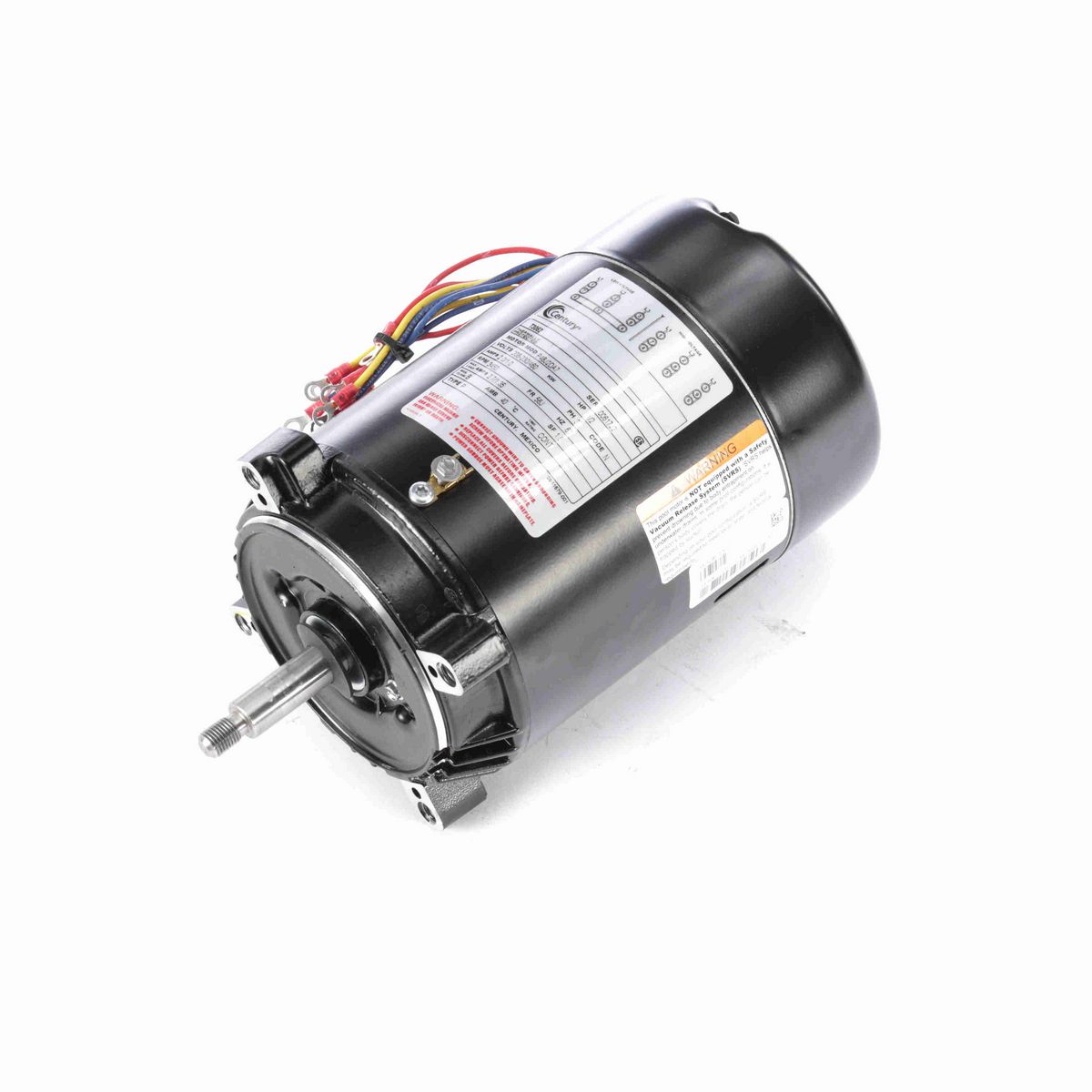 Century Pool Pump Motor, 1/2 HP, 3 Ph, 60 Hz, 208-230/460 V, 3600 RPM, 56J Frame, ODP - T3052