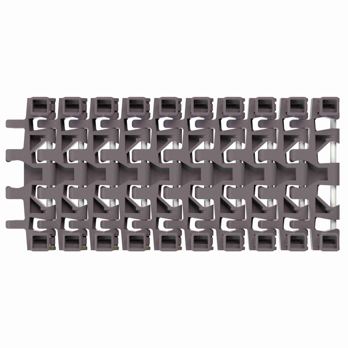Rexnord 7956GT Side-flexing Flush Grid, Material: Brown High Performance, Width: 6in, Pitch: 1.25in - 81449951