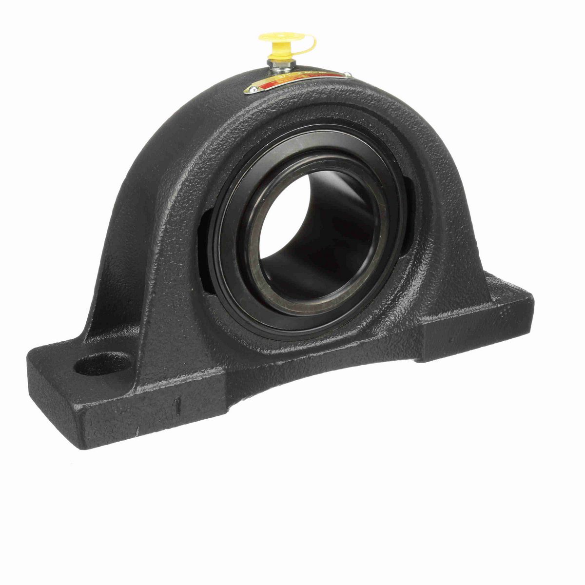 Sealmaster Mounted Cast Iron Two Bolt Pillow Block Ball Bearing - 52100 Bearing Steel, Black Oxided - Setscrew Lock - NP-34