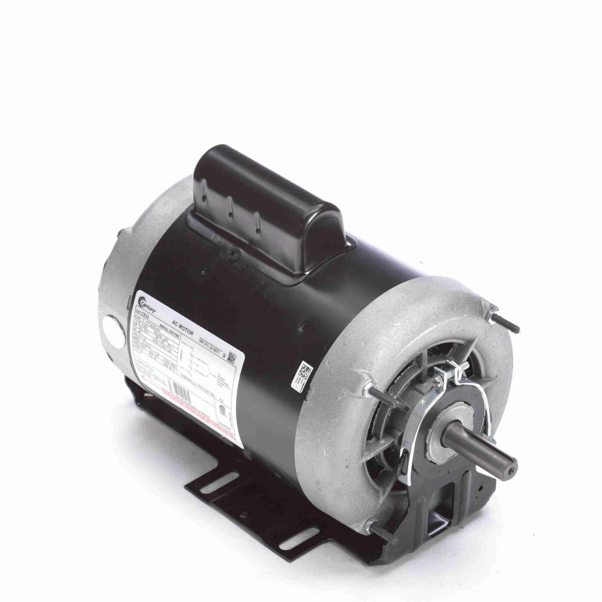 Century Fan and Blower Motor, 3/4-.210 HP, 1 Ph, 60 Hz, 115 V, 1800 RPM, L56 Frame, DP - C533