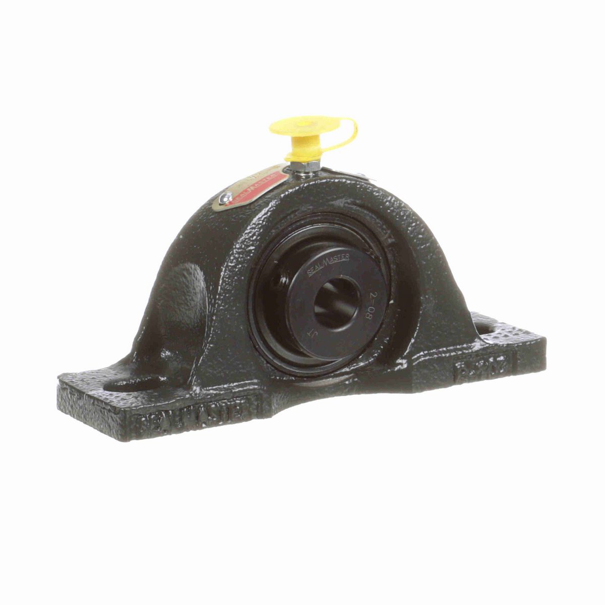 Sealmaster Mounted Cast Iron Two Bolt Low Base Pillow Block Ball Bearing - 52100 Bearing Steel, Black Oxided - Setscrew Lock - NPL-8