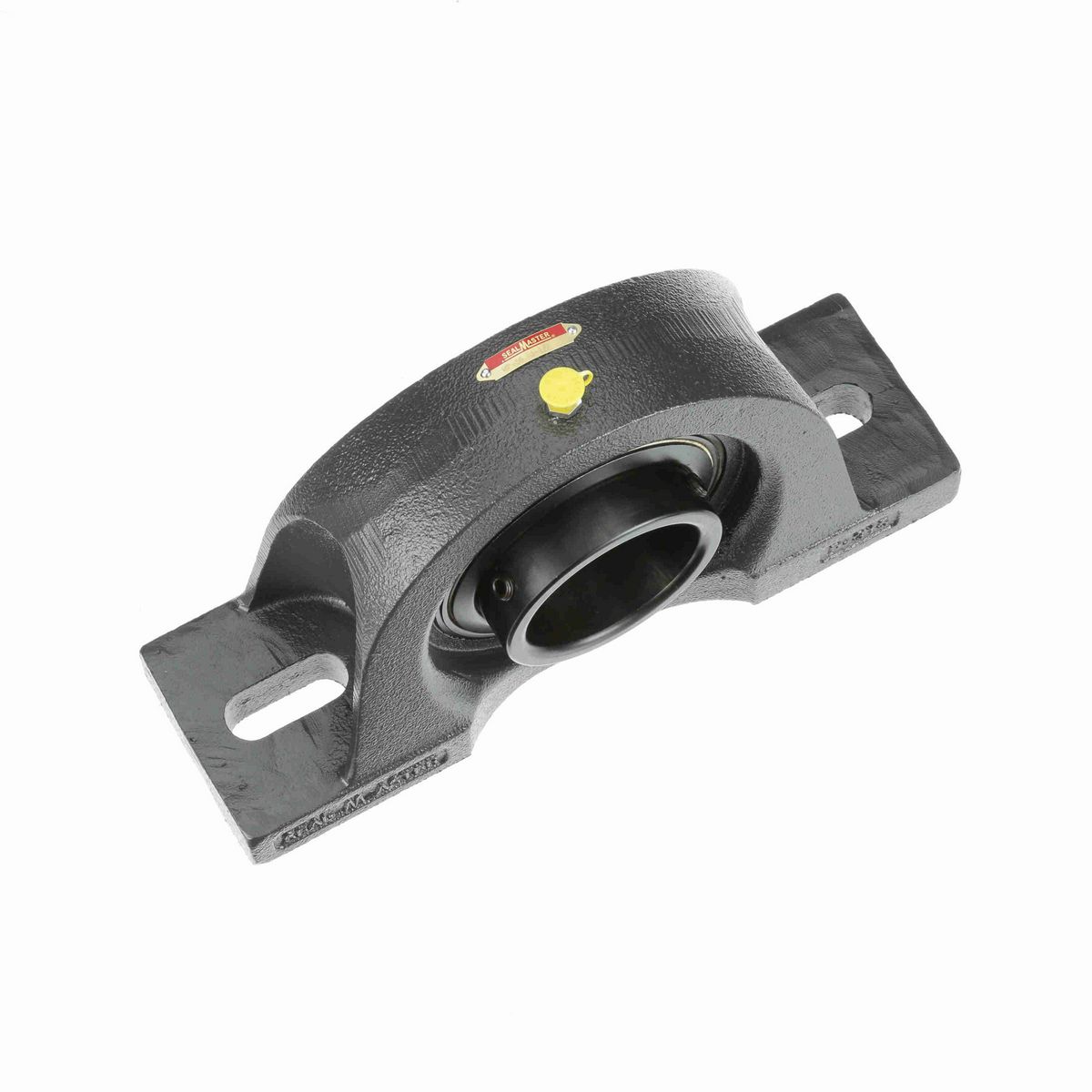 Sealmaster Mounted Cast Iron Two Bolt Pillow Block Ball Bearing - 52100 Bearing Steel, Black Oxided - Setscrew Lock - MP-56