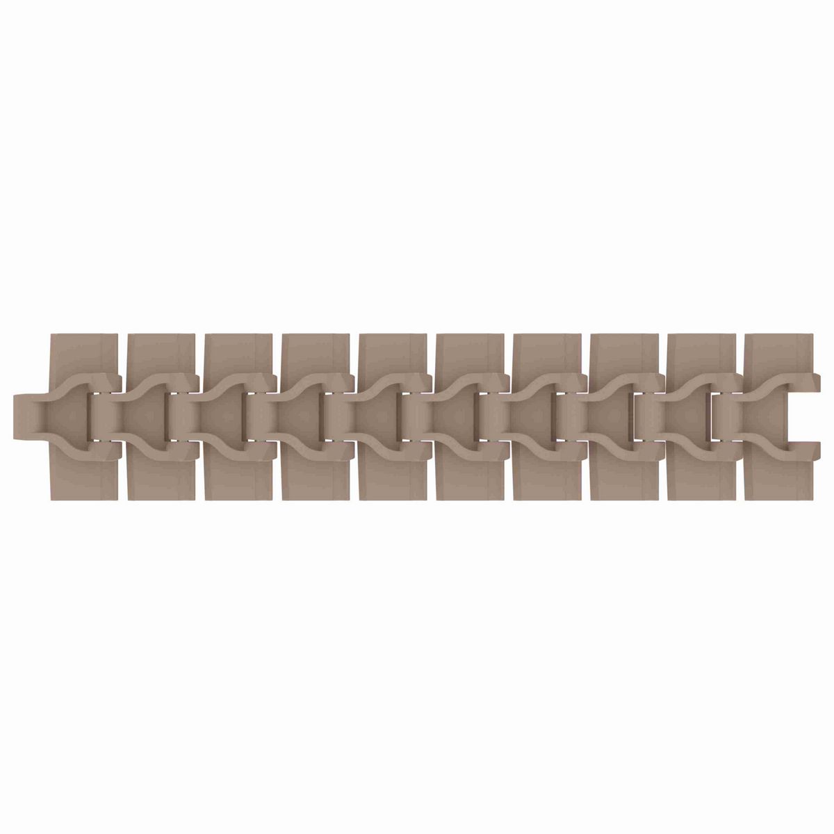 Rexnord 880B Side-flexing Solid Top, Material: Tan Low Friction, Width: 3.25in, Pitch: 1.5in - LF880K3-1/4