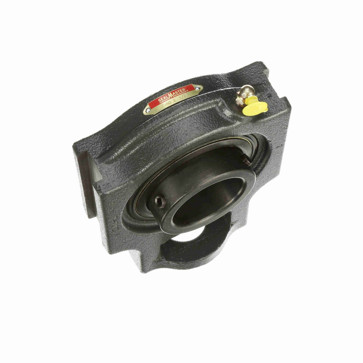Sealmaster Mounted Cast Iron Wide Slot Take Up Ball Bearing - 52100 Bearing Steel, Black Oxided - Setscrew Lock - MST-40
