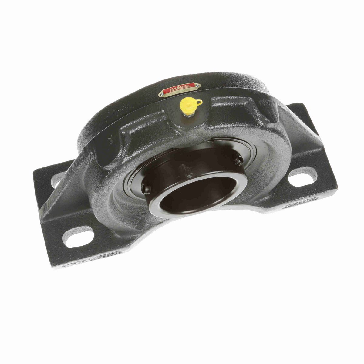 Sealmaster Mounted Cast Iron Four Bolt Pillow Block Ball Bearing - 52100 Bearing Steel, Black Oxided - Setscrew Lock - MFP-320