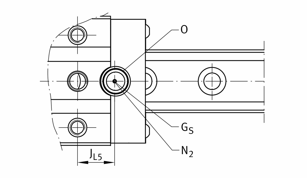 Направляющая качения с циркуляцией роликов INA RUE55-F-H