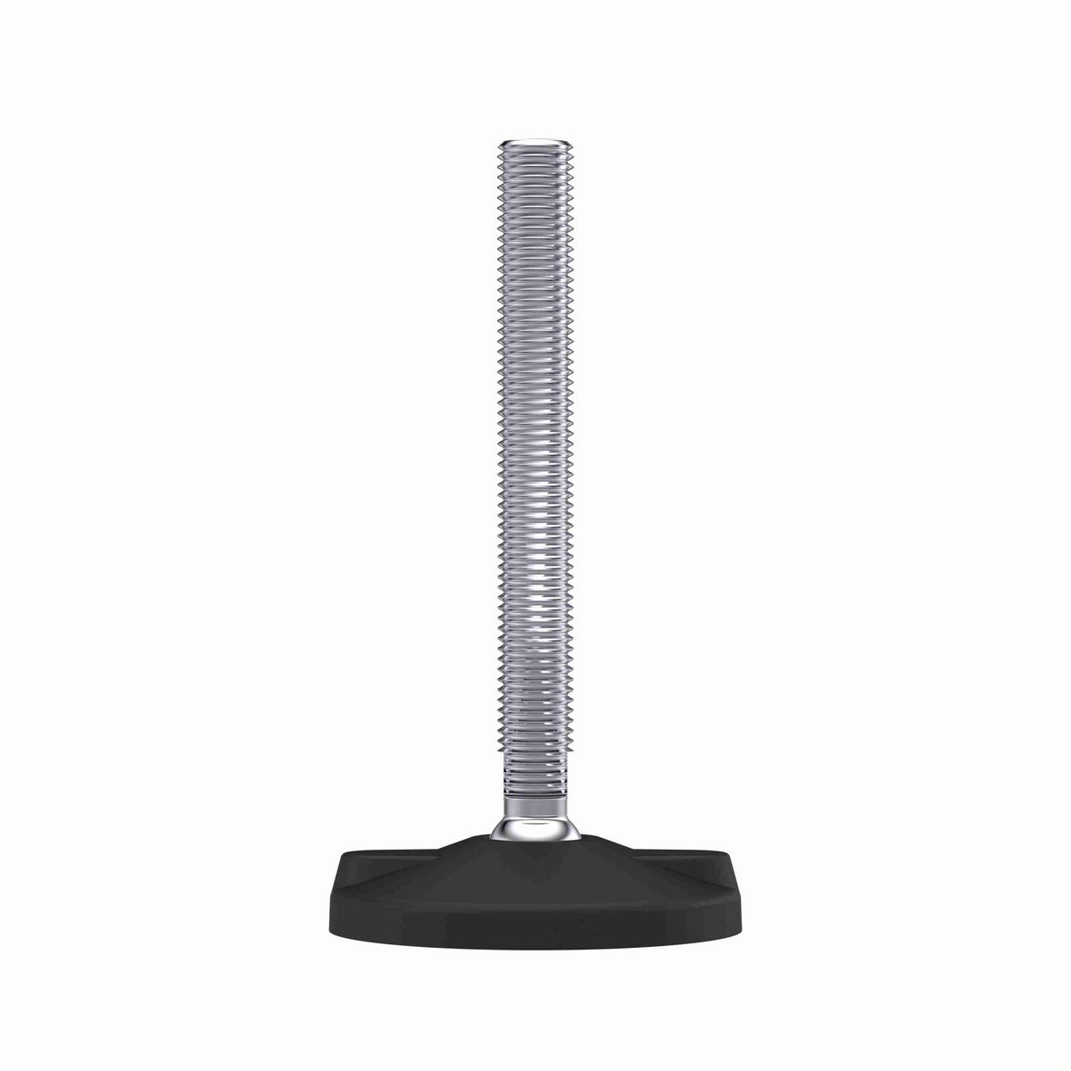 System Plast Articulating Plastic Leveler; Series: VG-511, Base Diameter: 4, Spindle Length: 6.09-in, Thread: 3/4-10 - VG-511H-04-S34-L7