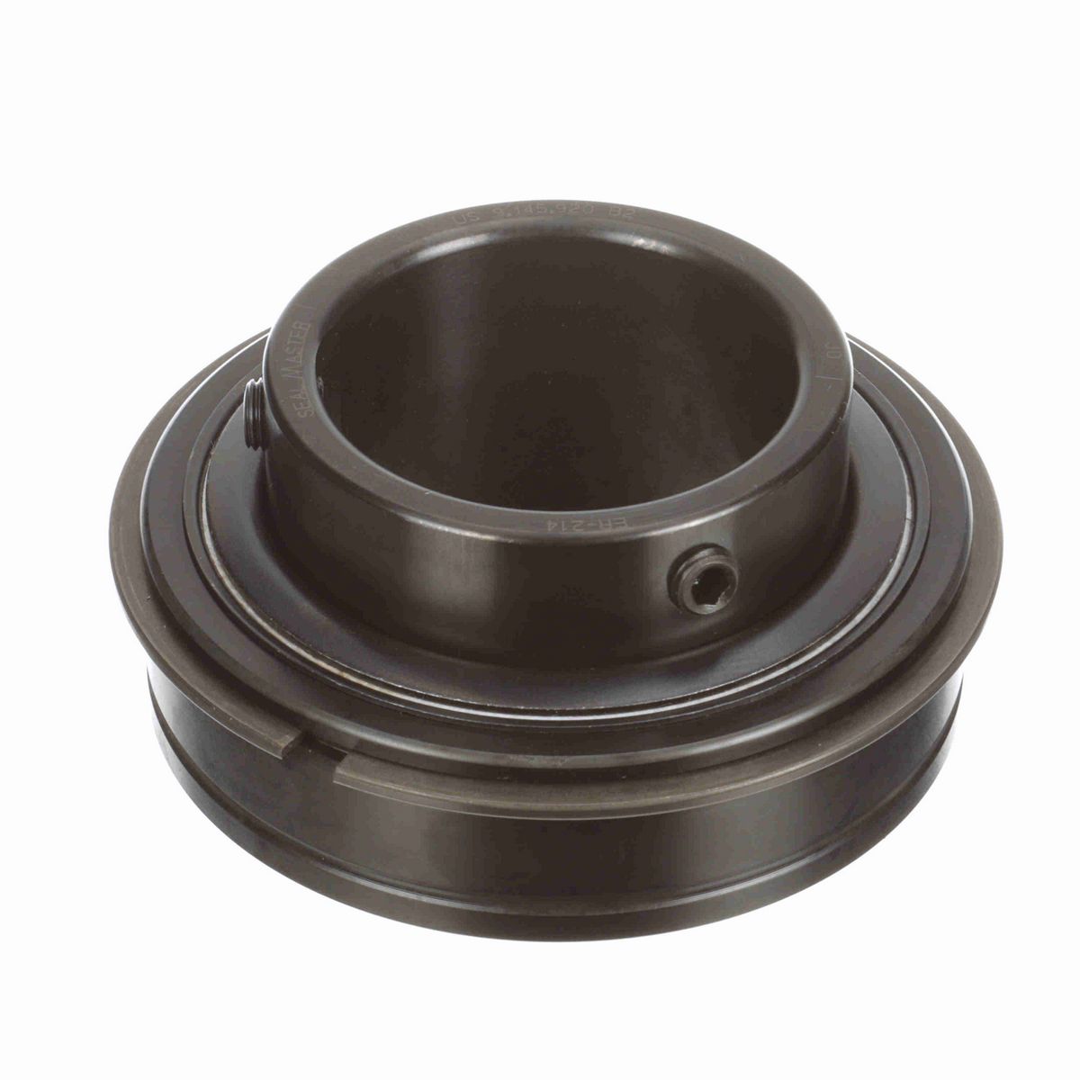 Sealmaster Mounted Insert Only Ball Bearing - 52100 Bearing Steel, Black Oxided - Setscrew Lock - ER-214