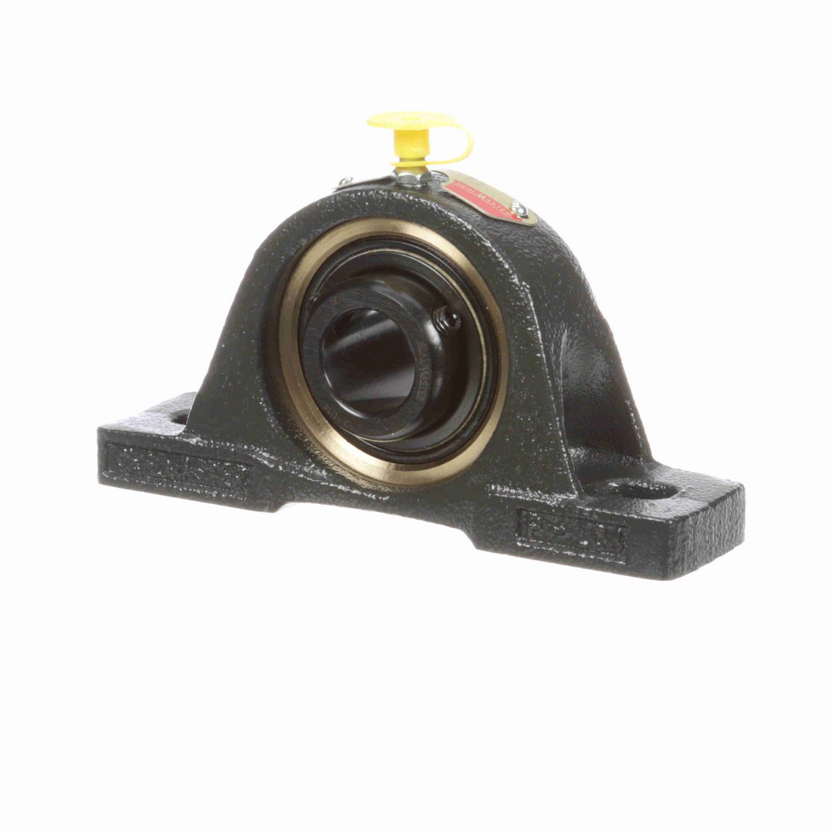 Sealmaster Mounted Cast Iron Two Bolt Pillow Block Ball Bearing - 52100 Bearing Steel, Black Oxided - Setscrew Lock - ENP-14
