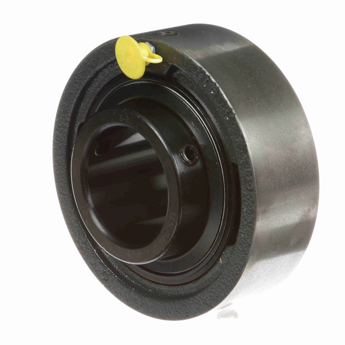 Sealmaster Mounted Cast Iron Cylindrical Cartridge Ball Bearing - 52100 Bearing Steel, Black Oxided - Setscrew Lock - SC-32