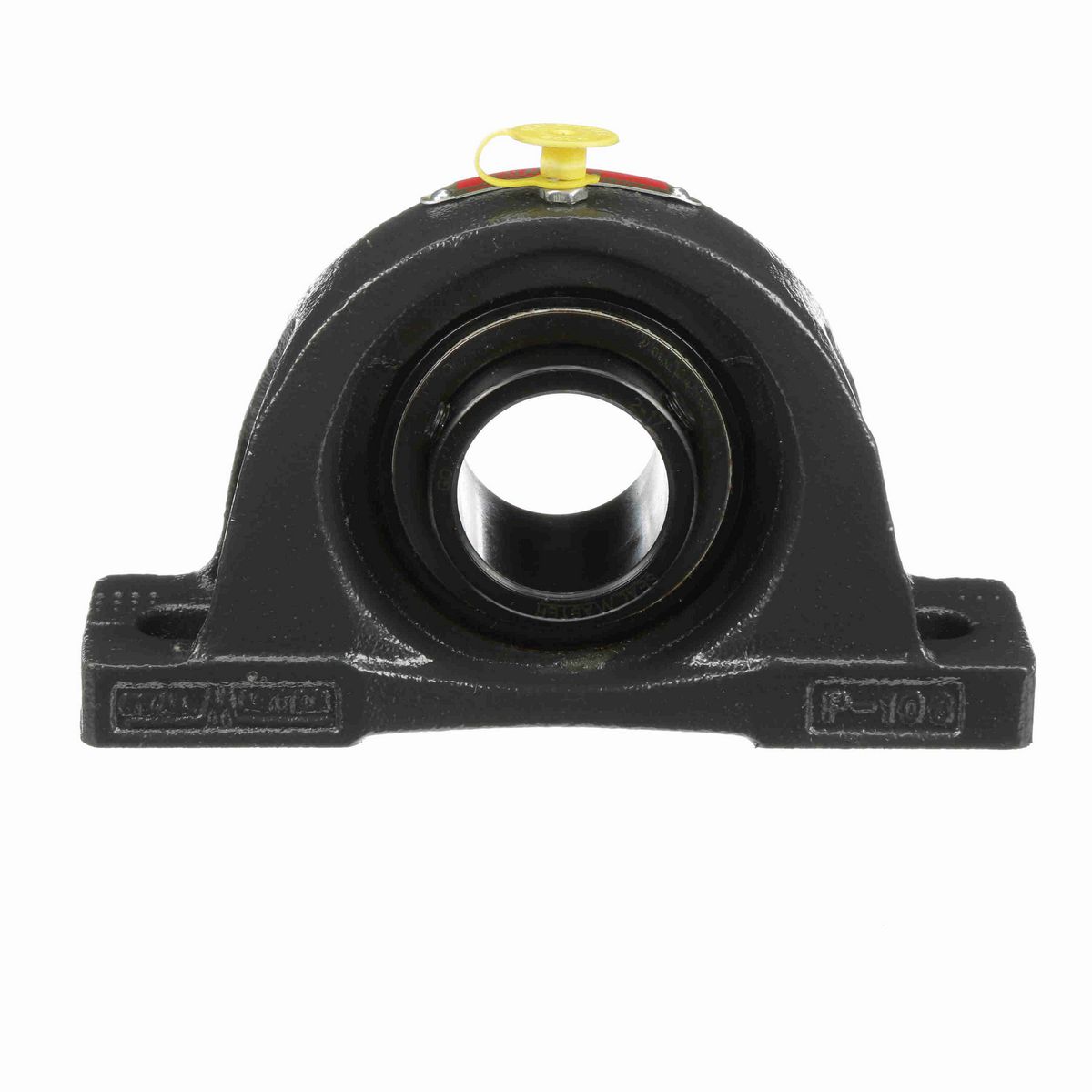 Sealmaster Mounted Cast Iron Two Bolt Pillow Block Ball Bearing - 52100 Bearing Steel, Black Oxided - Setscrew Lock - NP-23