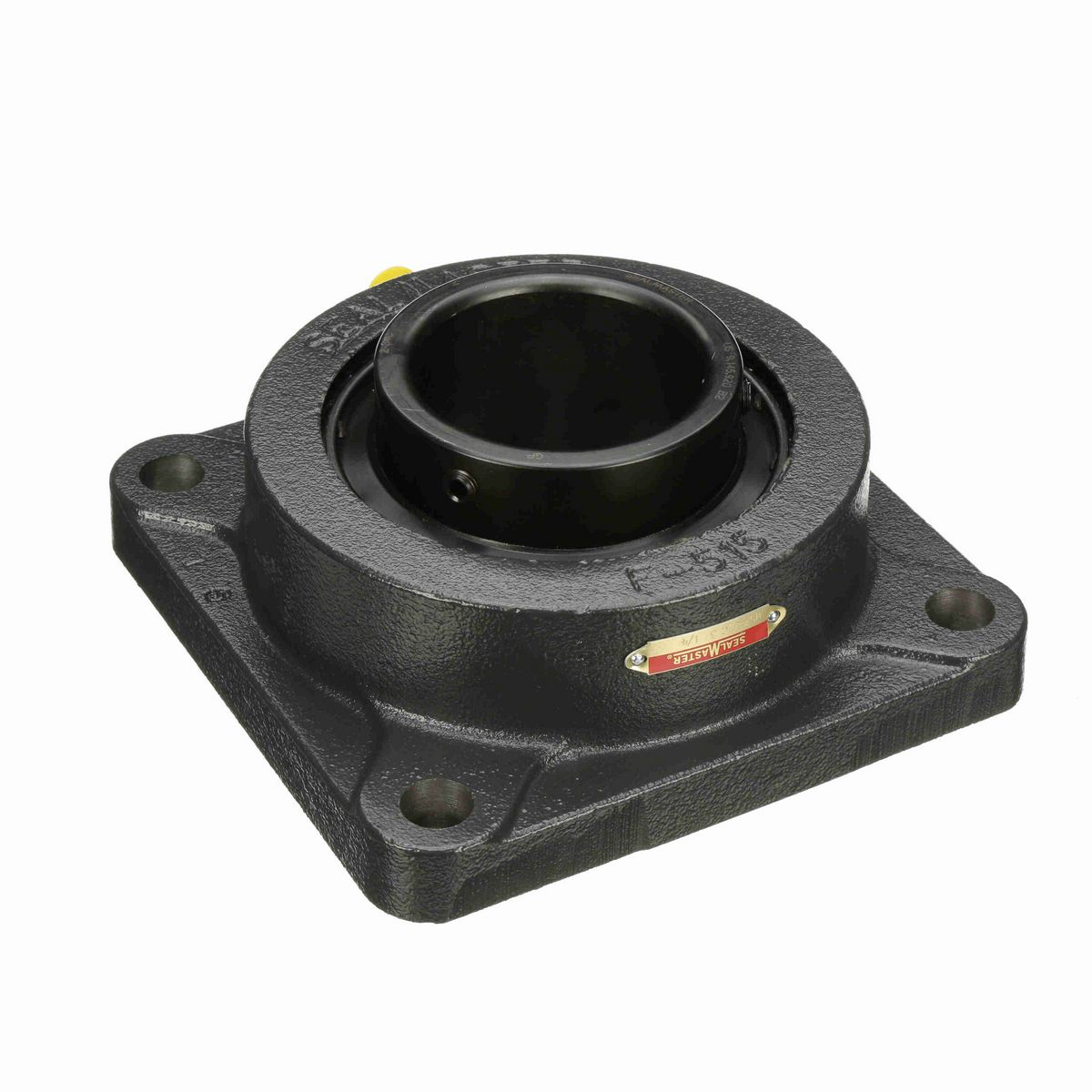 Sealmaster Mounted Cast Iron Four Bolt Flange Ball Bearing - 52100 Bearing Steel, Black Oxided - Setscrew Lock - MSF-52C