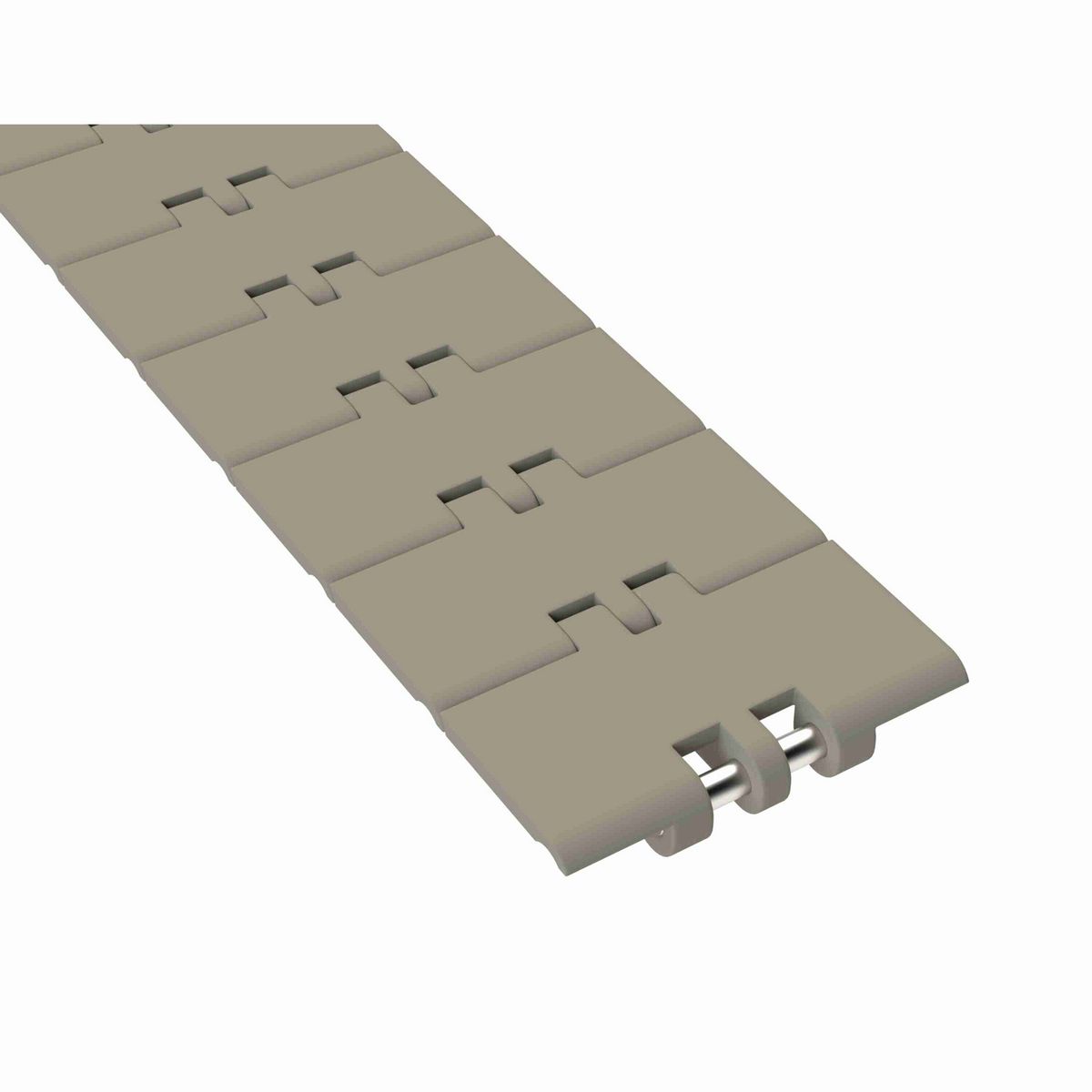 Rexnord 820 Straight Running Solid Top, Material: Extreme Chemical Resistant (Grey), Width: 3.25in, Pitch: 1.5in - 81428605