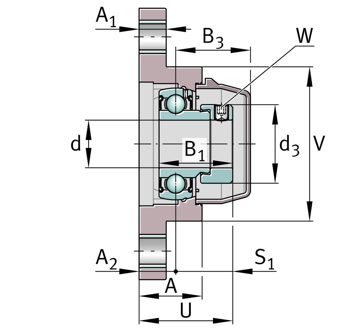 Фланцевый корпус INA RCJT35-TV-VA-FD