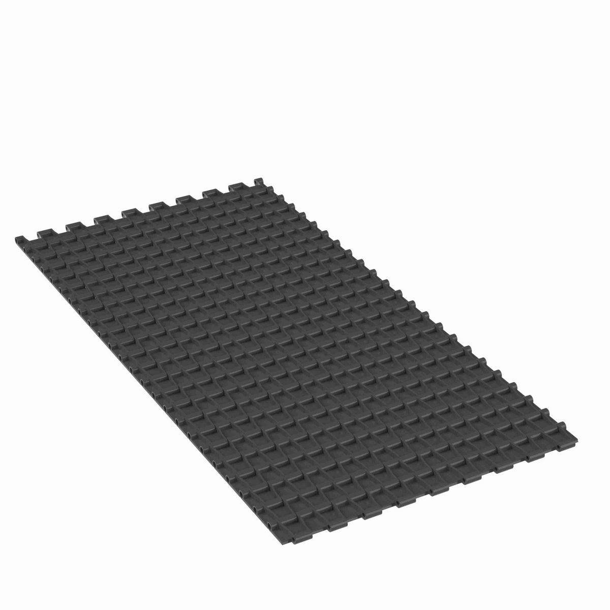 Rexnord 4705 Straight Running Solid Top, Material: Black Melt Resistant, Width: 18in, Pitch: 1.5in - MR4705-18