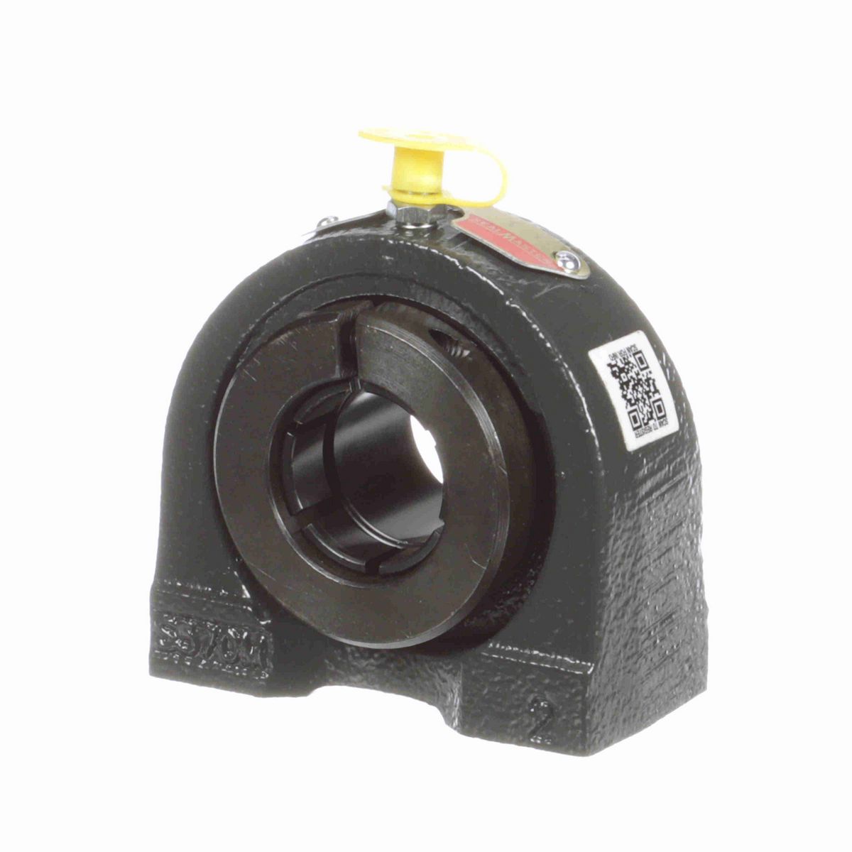 Sealmaster Mounted Cast Iron Tapped Base Pillow Block Ball Bearing - 52100 Bearing Steel, Black Oxided - Concentric Lock - TB-16T