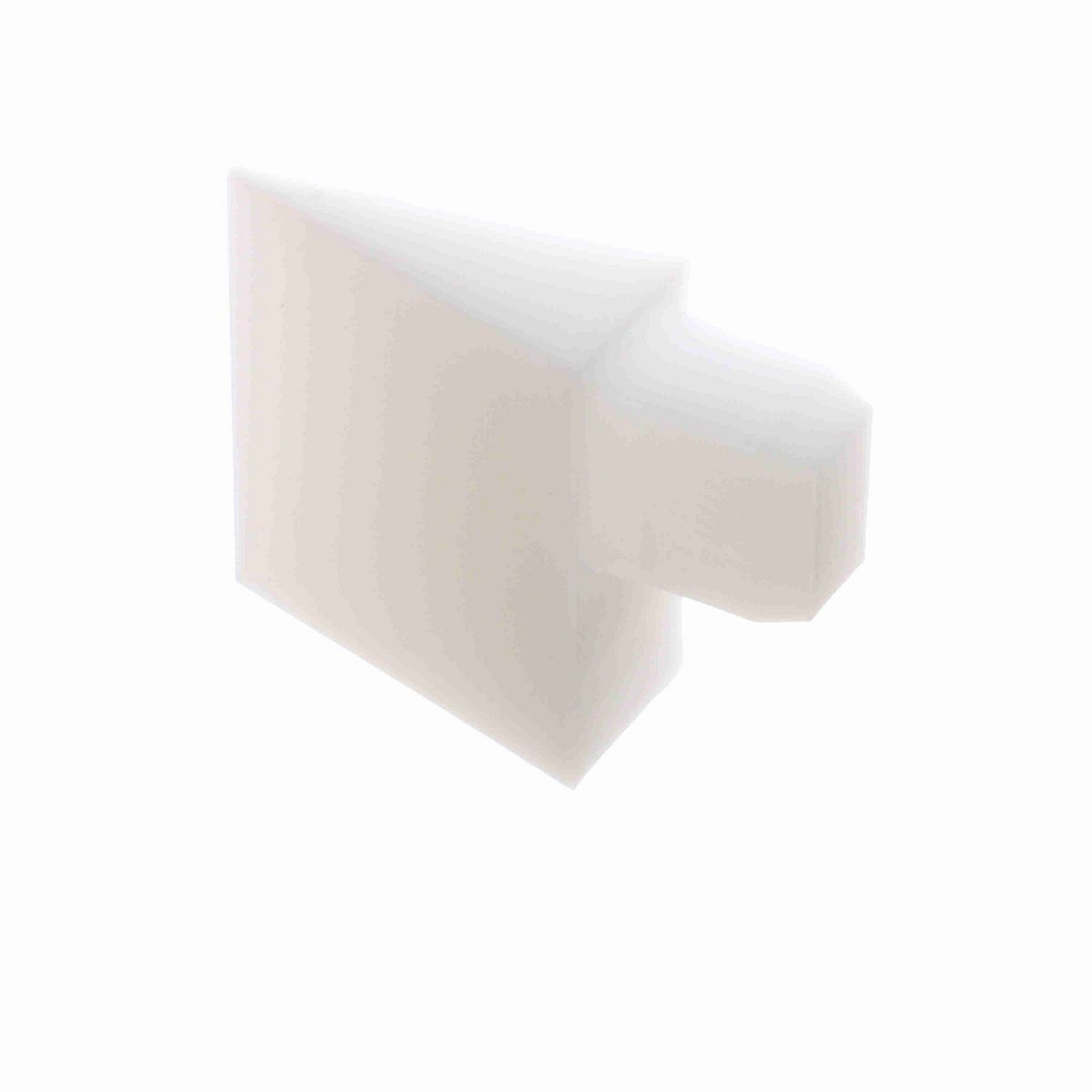 System Plast Nose/Side Plow: 2.25"W X 1"H X 2"L White UHMW-PE - VG-LDA-100NP