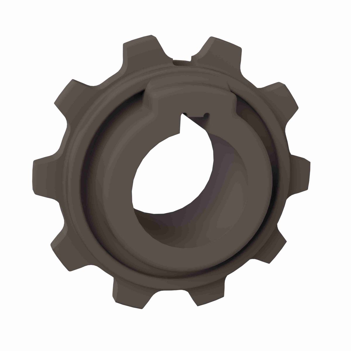 Rexnord 5930 Series Solid One Piece Molded Acetal Sprocket and a 10 Teeth with 25mm Round Shaft-Ready Bore with Keyway & Setscrew - 10334679