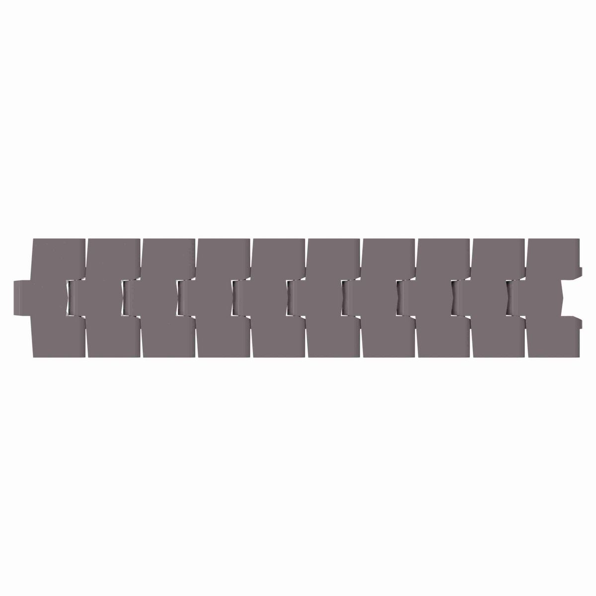 Rexnord 880TAB BO Side-flexing Solid Top Tight Radius, Material: Brown High Performance, Width: 3.25in, Pitch: 1.5in - 81410921