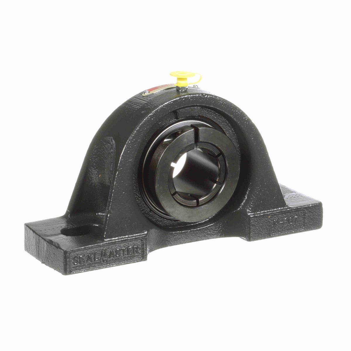 Sealmaster Mounted Cast Iron Two Bolt Pillow Block Ball Bearing - 52100 Bearing Steel, Black Oxided - Concentric Lock - MP-24T