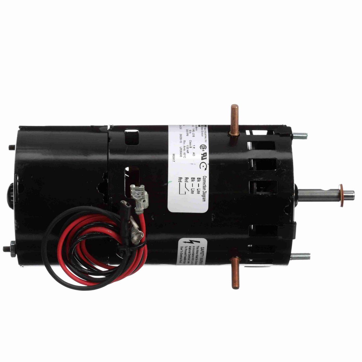 FASCO Draft Inducer Motor, 1/30 HP, 1 Ph, 60 Hz, 115 V, 3000 RPM, 1 Speed, 3.3" Diameter, OAO - D454