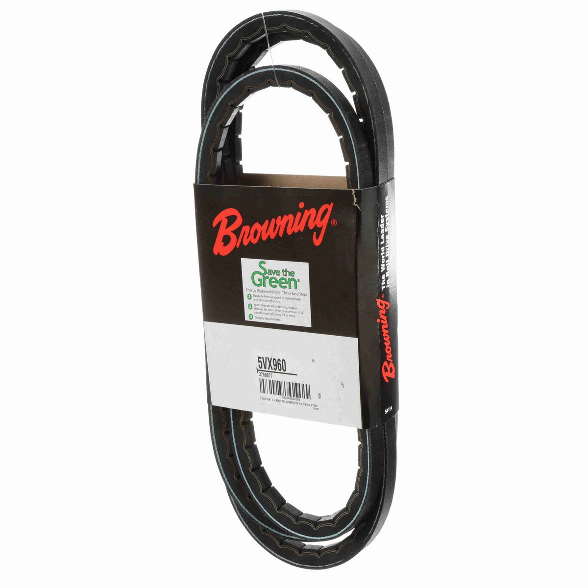Browning EPDM Notched Belt 98% Efficient - 5VX960