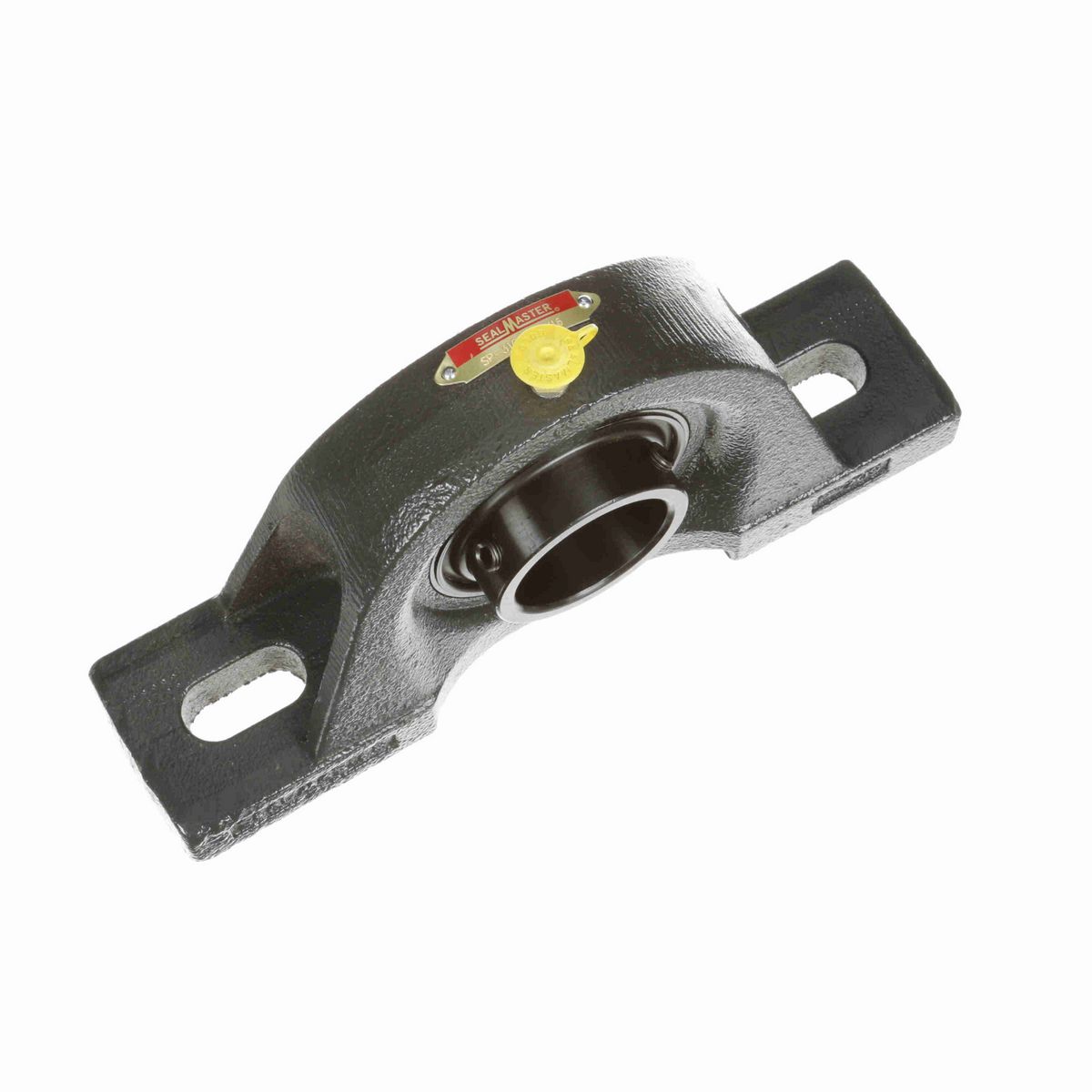 Sealmaster Mounted Cast Iron Two Bolt Pillow Block Ball Bearing - 52100 Bearing Steel, Black Oxided - Setscrew Lock - SP-31C