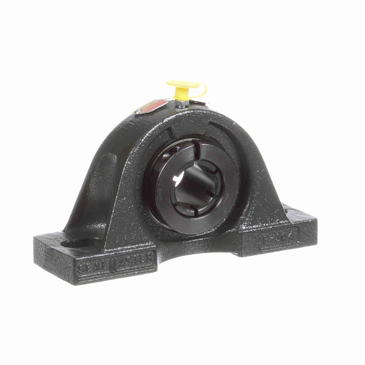 Sealmaster Mounted Cast Iron Two Bolt Pillow Block Ball Bearing - 52100 Bearing Steel, Black Oxided - Concentric Lock - MP-16T