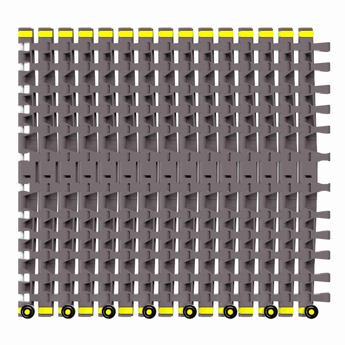 Rexnord 7956B Side-flexing Flush Grid, Material: Brown High Performance, Width: 18in, Pitch: 1.25in - 81450781