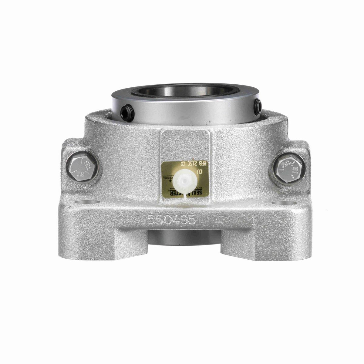 Sealmaster Mounted Flouropolymer Coated Cast Iron Four Bolt Flange Tapered Roller - 52100 Bearing Steel - Double Collar Mount Lock - Corrosion Resistant - RFB 215C CR