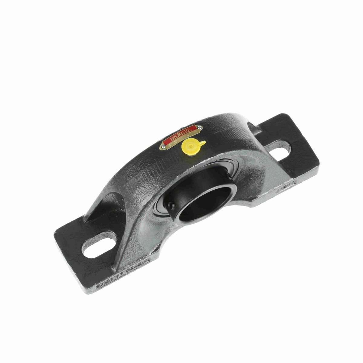 Sealmaster Mounted Cast Iron Two Bolt Pillow Block Ball Bearing - 52100 Bearing Steel, Black Oxided - Setscrew Lock - SP-39