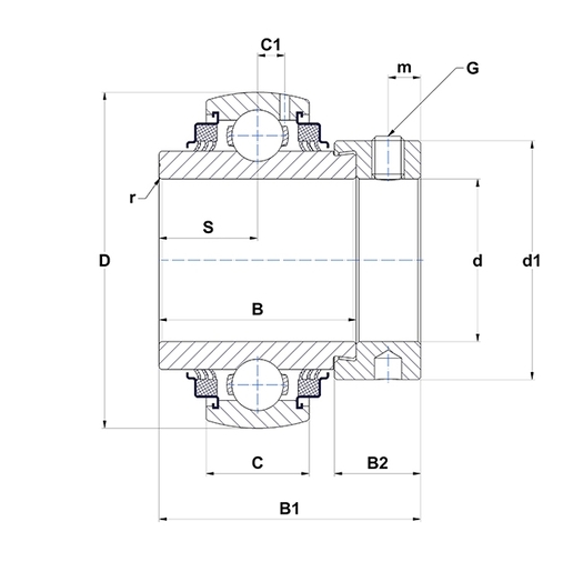Подшипник для узлов SNR EX215-47G2L3