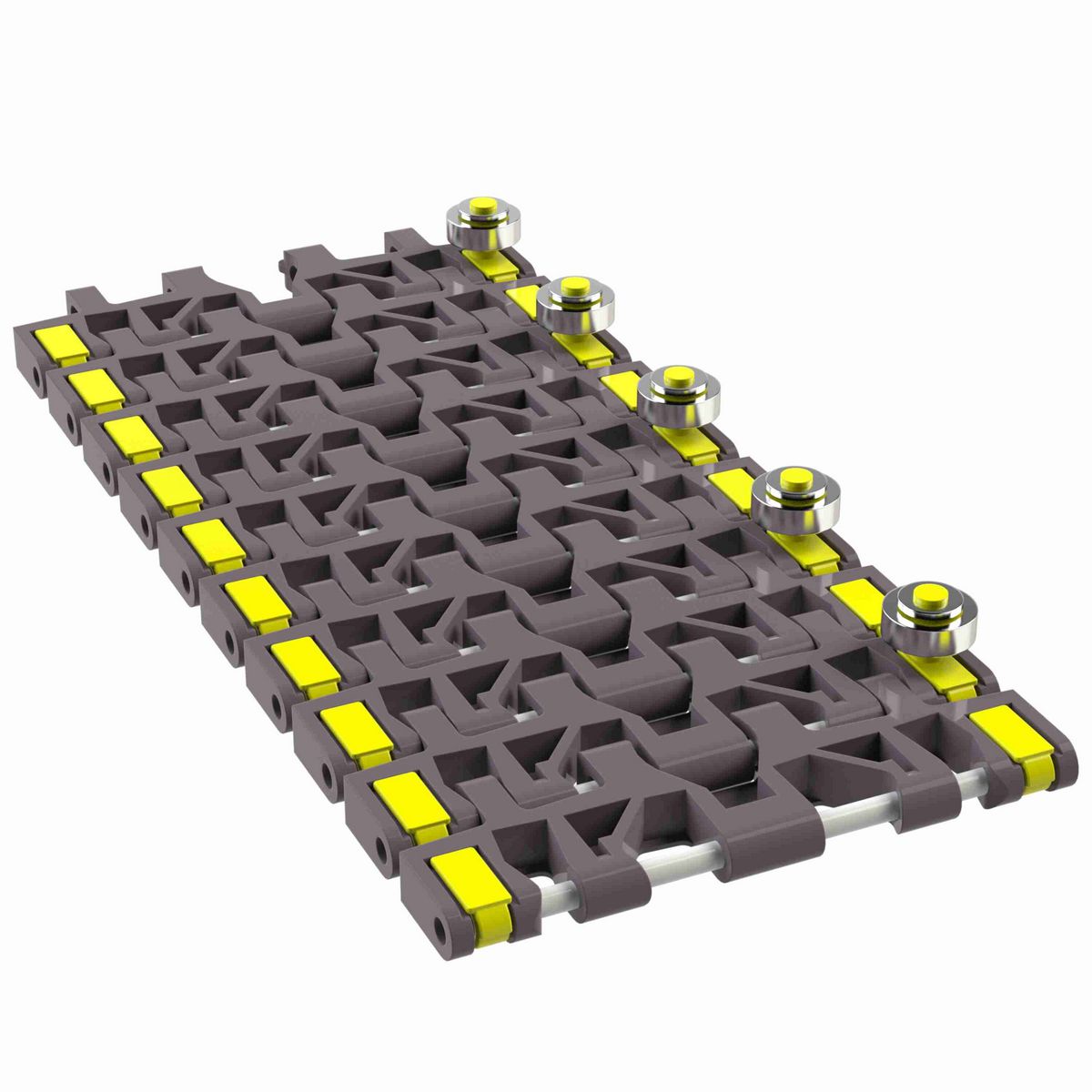 Rexnord 7956B Side-flexing Flush Grid, Material: Brown High Performance, Width: 6in, Pitch: 1.25in - 10343070