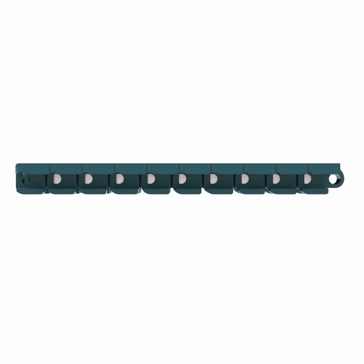 Rexnord 1050 FT TAB Side-flexing Solid Top, Material: Green Low Friction Acetal, Width: 3.3in, Pitch: 1in - 749.61.311