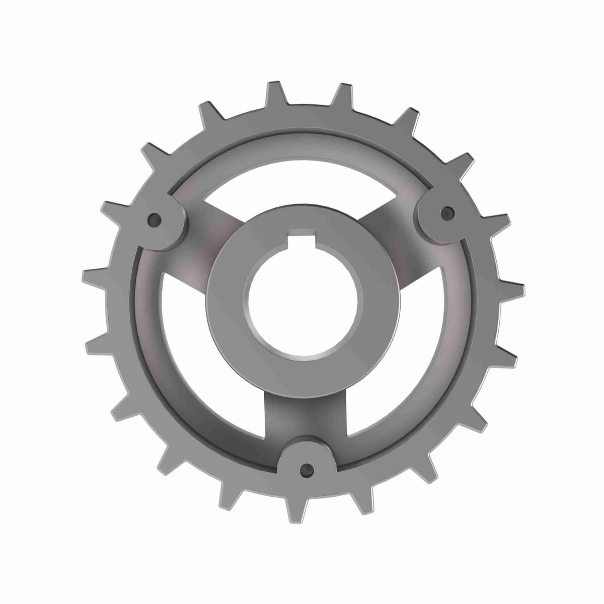 Rexnord 815 Series Solid One Piece Cast Iron Sprocket with 19 Teeth and a 1-1/4in Round Shaft-Ready Bore with Keyway & Setscrew - 401-154-80