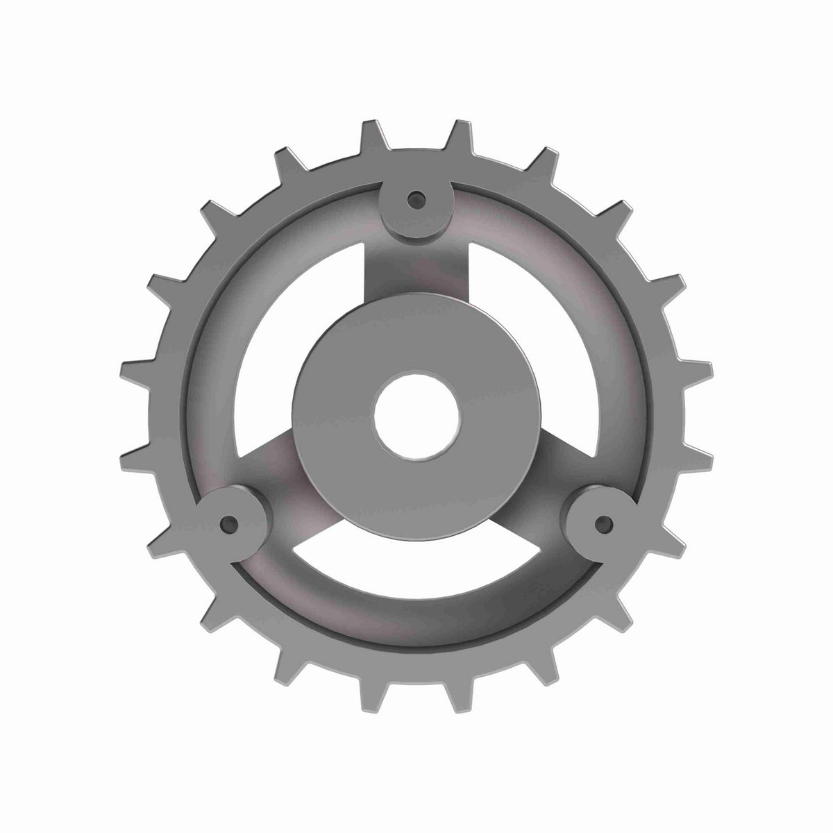 Rexnord 815 Series Solid One Piece Cast Iron Sprocket with 20 Teeth and a 3/4in Round Rough Stock Bore (RSB) - 401-48-24