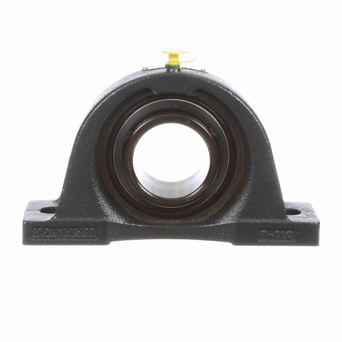 Sealmaster Mounted Cast Iron Two Bolt Pillow Block Ball Bearing - 52100 Bearing Steel, Black Oxided - Setscrew Lock - NP-211
