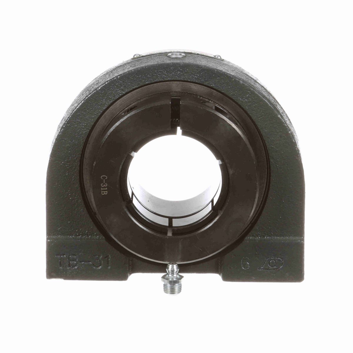 Sealmaster Mounted Cast Iron Tapped Base Pillow Block Ball Bearing - 52100 Bearing Steel, Black Oxided - Concentric Lock - TBMH-31T