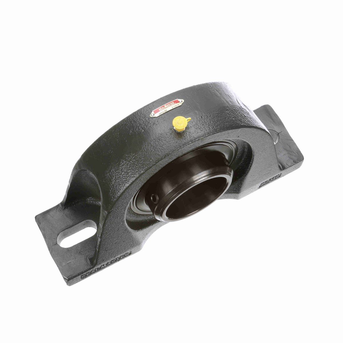 Sealmaster Mounted Cast Iron Two Bolt Pillow Block Ball Bearing - 52100 Bearing Steel, Black Oxided - Double Setscrew Lock - MPD-63