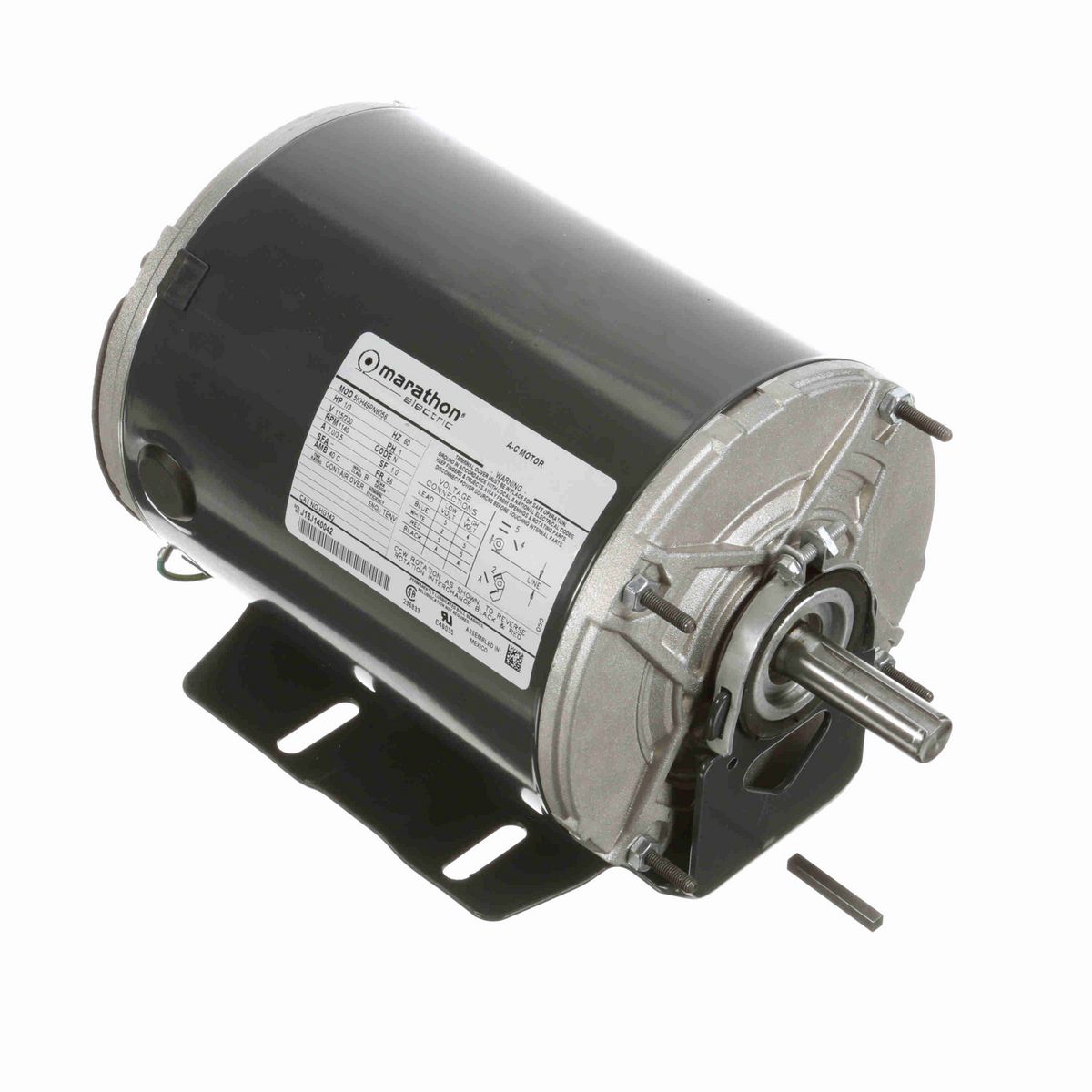 LEESON General Purpose Farm Duty Motor, 0.33 HP, 1 Ph, 60 Hz, 115/230 V, 1200 RPM, 56 Frame, TENV - HG142