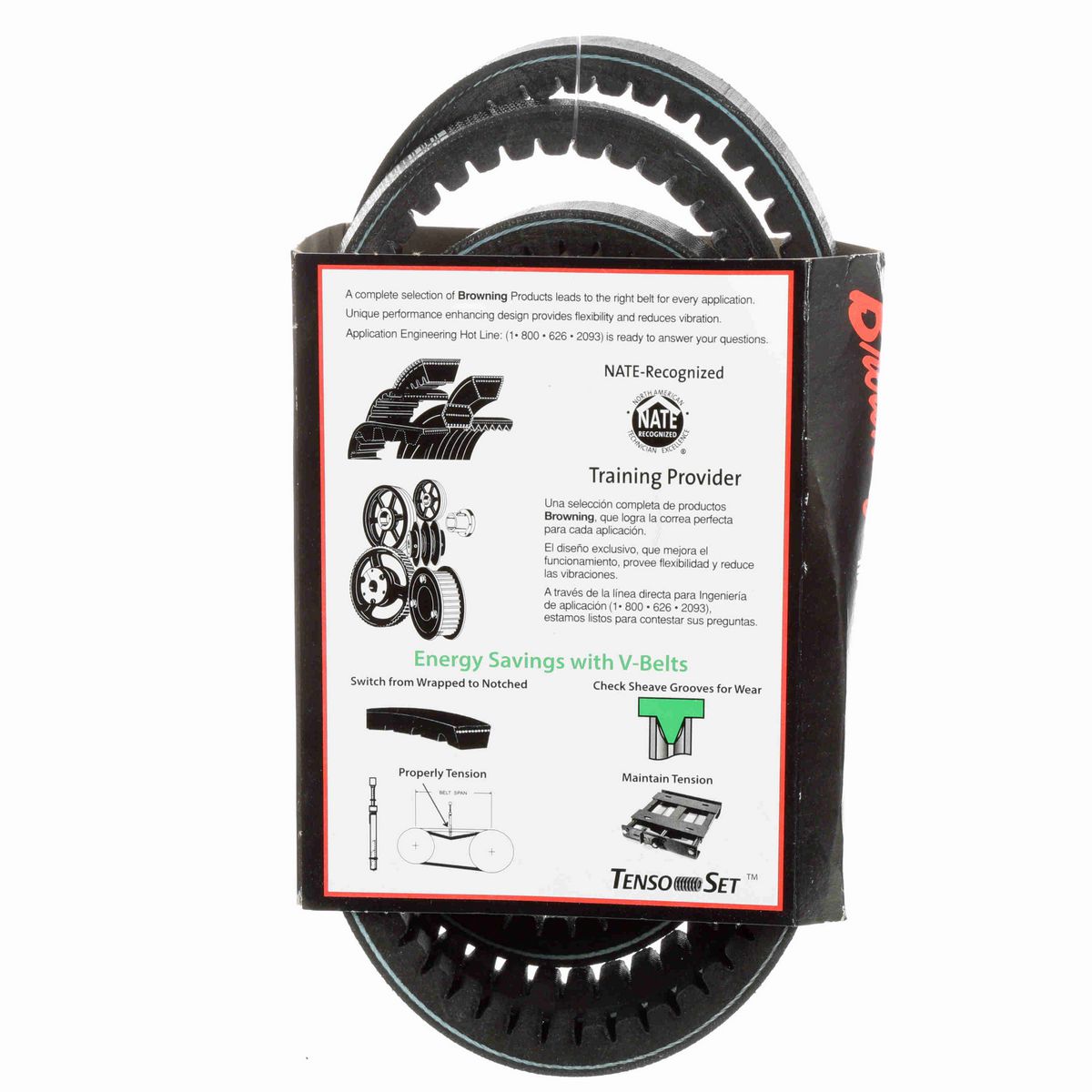 Browning EPDM Notched Belt 98% Efficient - BX61