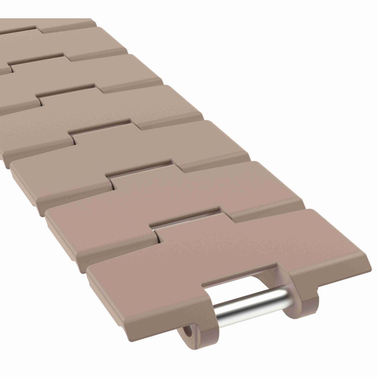 Rexnord RHMDP Side-flexing Solid Top, Material: Tan Low Friction, Width: 3.25in, Pitch: 1.5in - 781.10.10